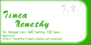 timea nemethy business card